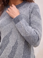 Roman Grey Petite Abstract Jumper - Image 4 of 4