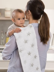 aden + anais White Essentials Seashore Muslin Blanket 4 Pack (112 X 112cm) - Image 1 of 2