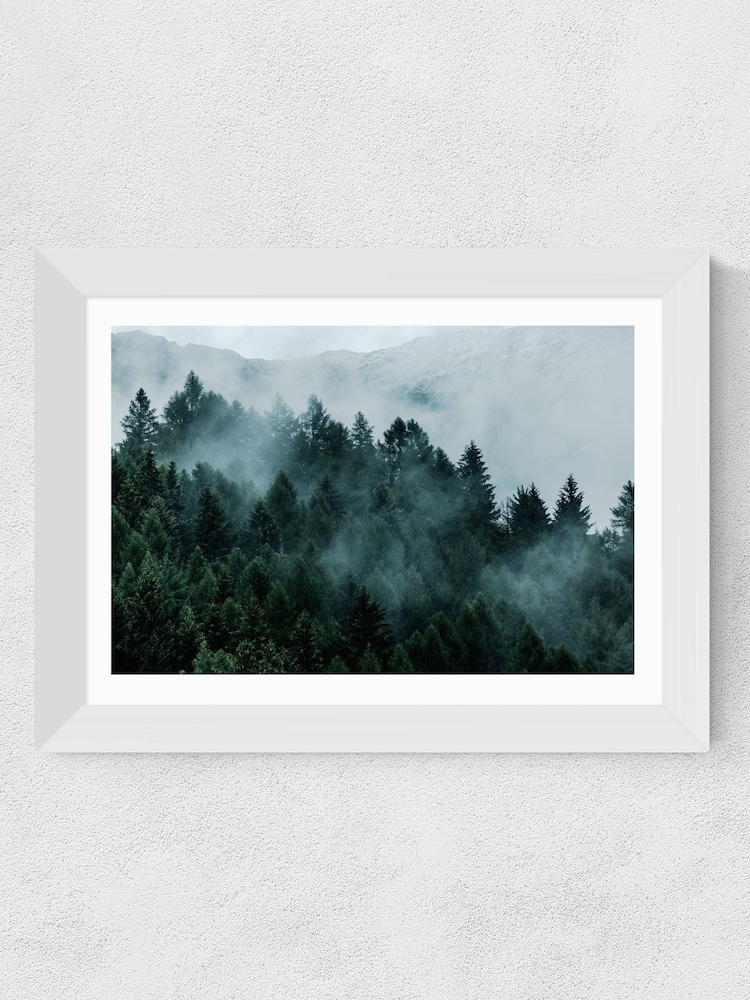 East End Prints White Foggy Hills Print - Image 1 of 3