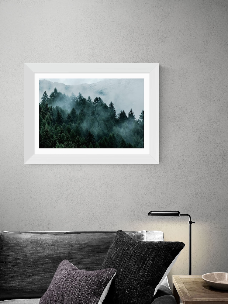 East End Prints White Foggy Hills Print - Image 2 of 3