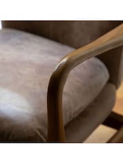 Gallery Home Brown Jerry Leather Armchair - Image 2 of 9