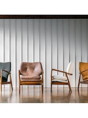 Gallery Home Brown Jerry Leather Armchair - Image 4 of 9