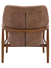 Gallery Home Brown Jerry Leather Armchair - Image 6 of 9