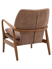 Gallery Home Brown Jerry Leather Armchair - Image 7 of 9