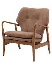 Gallery Home Brown Jerry Leather Armchair - Image 9 of 9