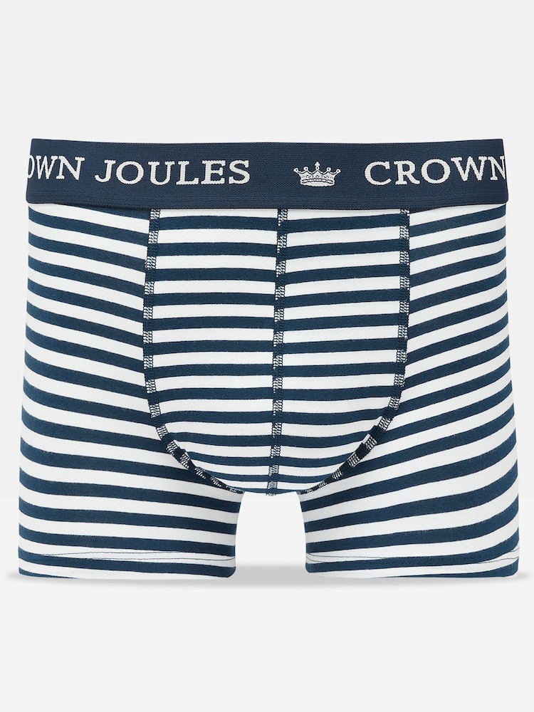 Joules Crown Joules Navy & White Hare Pack of Two Cotton Boxers - Image 3 of 3 Joules Crown Joules Navy & White Hare Pack of Two Cotton Boxers - Image 3 of 3