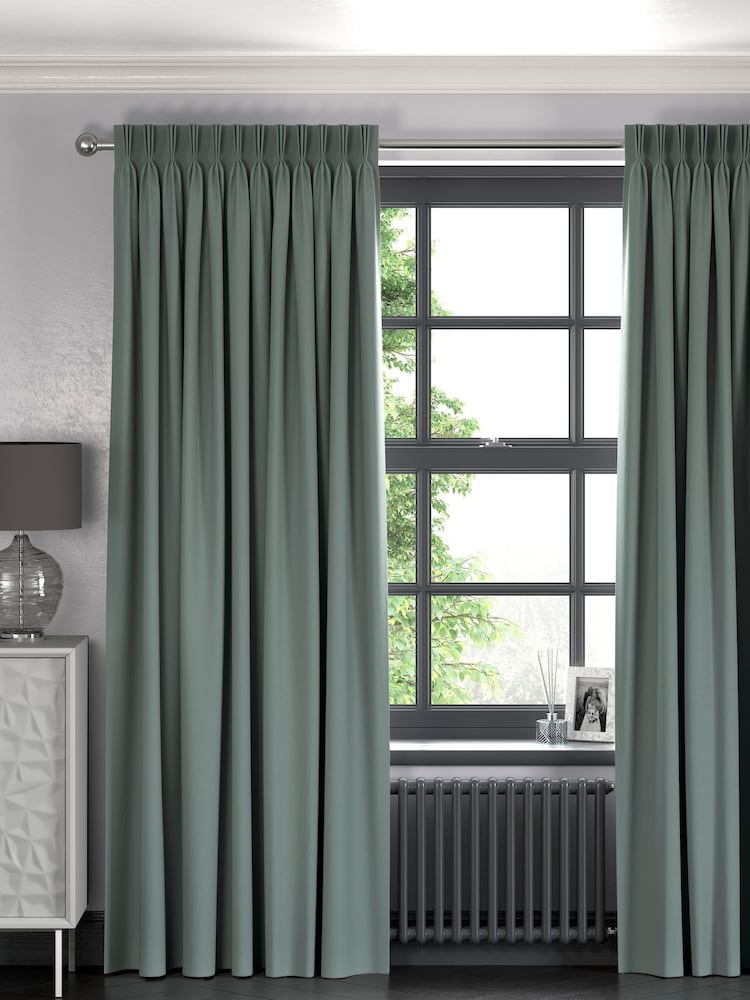Duck Egg Blue 100% Cotton Made To Measure Curtains - Image 1 of 8