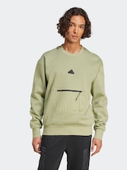 adidas Green Crew Sweatshirt - Image 1 of 7
