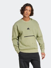 adidas Green Crew Sweatshirt - Image 4 of 7