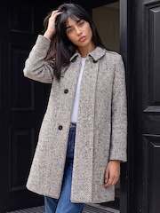 Roman Natural Petite Collar Double-Breasted Coat - Image 1 of 4