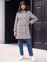 Roman Natural Petite Collar Double-Breasted Coat - Image 2 of 4