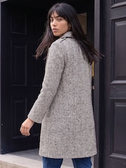 Roman Natural Petite Collar Double-Breasted Coat - Image 3 of 4