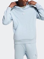 adidas Light Blue ALL SZN Hoodie - Image 7 of 8