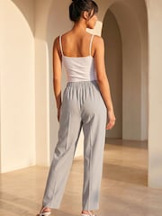 Gris - Roman Petite Drawstring Narrowed Leg Trousers - Imagen 3 de 4