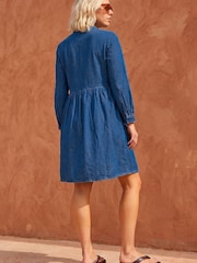 Roman Blue Petite Denim Tunic Dress - Image 3 of 4