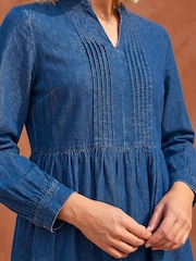 Roman Blue Petite Denim Tunic Dress - Image 4 of 4