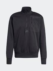 adidas Black City Escape Fleece Quarter Zip Sweatshirt - Image 5 of 5