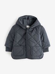 Charcoal Grey Baby Quilted Jacket (0mths-2yrs) - Image 1 of 3