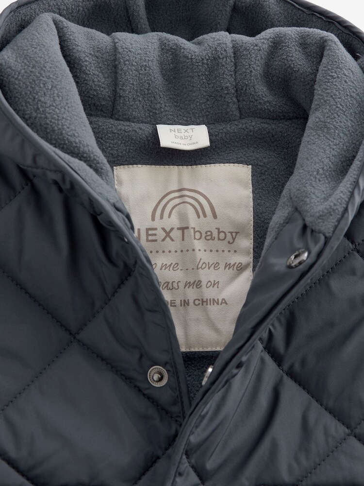 Charcoal Grey Baby Quilted Jacket (0mths-2yrs) - Image 3 of 3