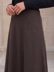 Roman Brown Petite Ponte Stretch Midi Skirt - Image 4 of 4