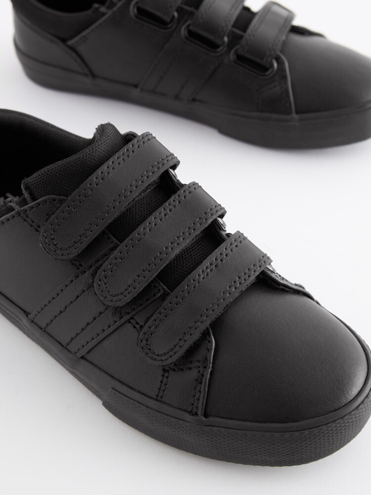 Schwarz - Lederschuhe für die Schule, drei Riemen - Bild 2 von 4