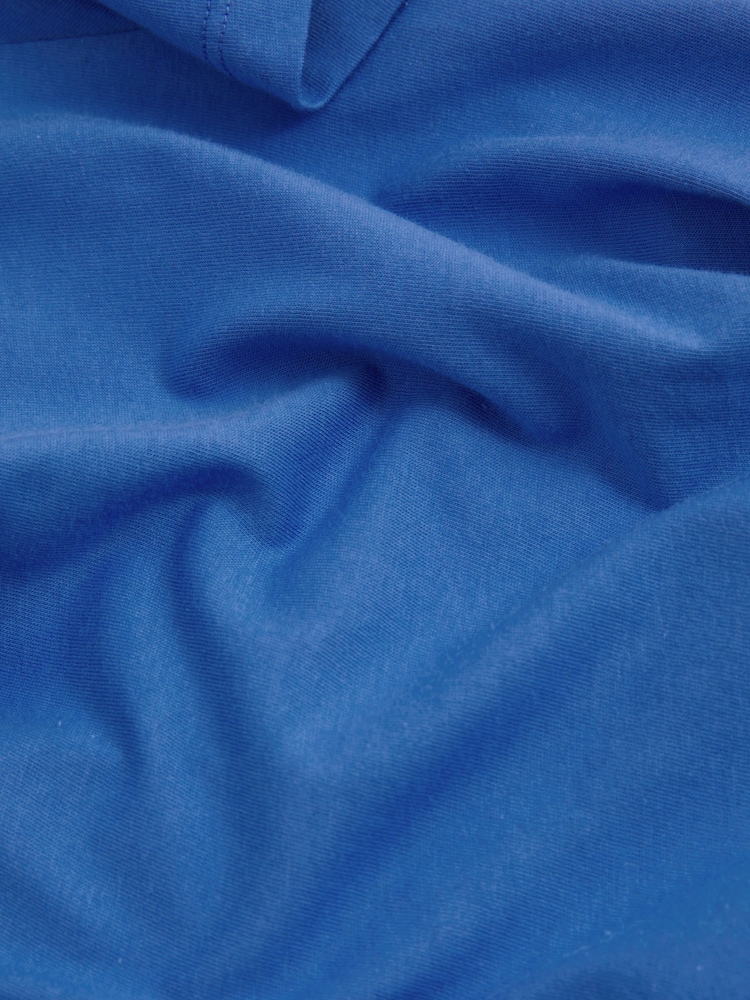 Reiss Cobalt Blue Bless Cotton Crew Neck T-Shirt - Image 6 of 6