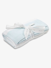 The Little Tailor Large Supersoft Textured Knitted 100% Cotton Blanket - Image 2 of 3