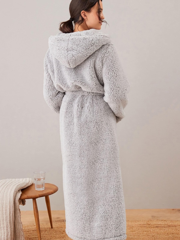 Fluffy Dressing Warm Robe With Hood Ubuy Womens Long Plush Robe