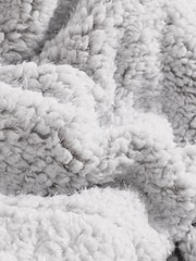 Grey Teddy Borg Fleece Dressing Gown - Image 6 of 6