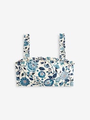 Cath Kidston Blue Floral Print High Waisted Bikini Briefs - Image 5 of 6