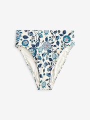 Cath Kidston Blue Floral Print High Waisted Bikini Briefs - Image 6 of 6
