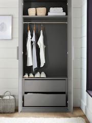 Grey Flynn Wardrobe Internal Chest of Drawers - Image 1 of 11