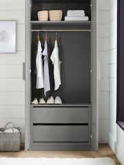Grey Flynn Wardrobe Internal Chest of Drawers - Image 2 of 11