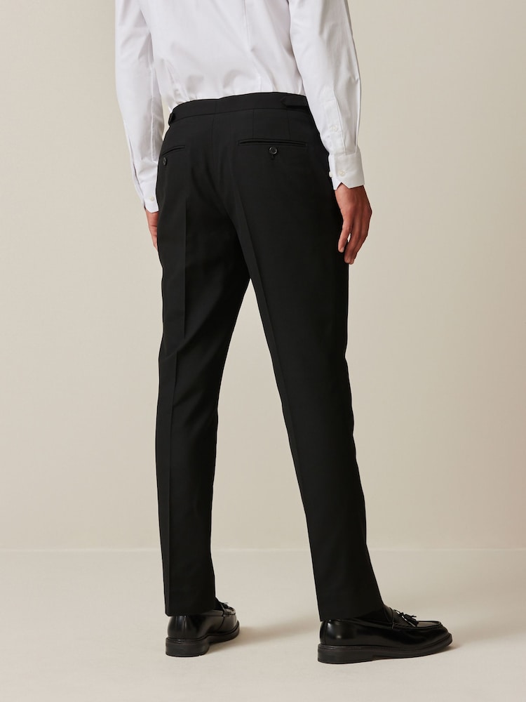 Sort - Slim Fit Jakkesæt bukser med sidejustering - Image 4 of 11