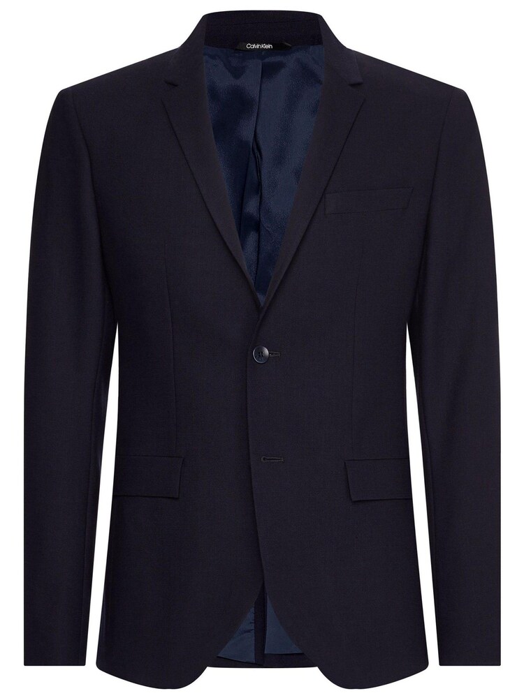 Calvin Klein Blue Virgin Wool Blazer - Image 1 of 1 Calvin Klein Blue Virgin Wool Blazer - Image 1 of 1