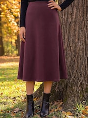 Roman Red Petite Ponte Stretch Midi Skirt - Image 1 of 4