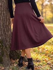 Roman Red Petite Ponte Stretch Midi Skirt - Image 3 of 4