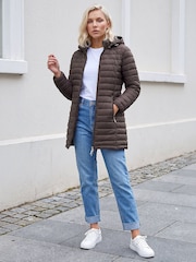 Roman Brown Petite Puffer Coat - Image 3 of 4