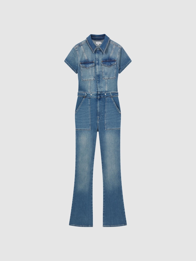 Good American Denim Bootcut Jumpsuit - Image 2 of 5