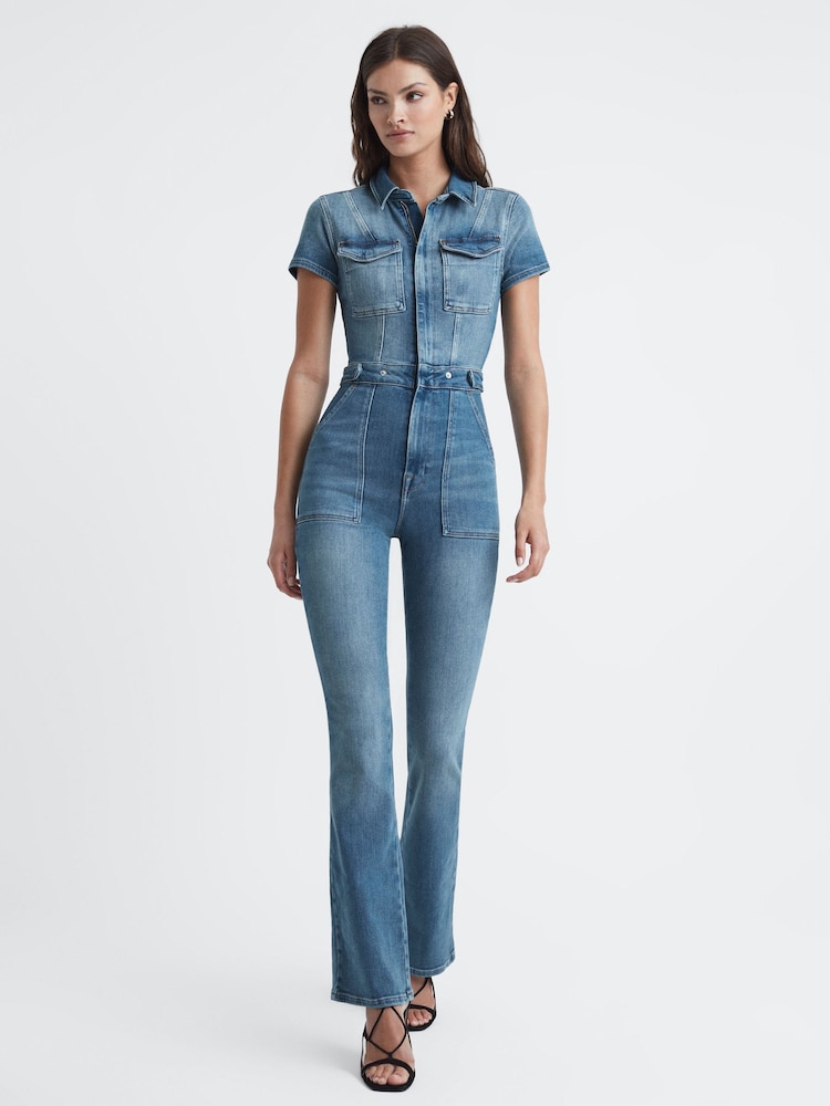 Good American Denim Bootcut Jumpsuit - Image 5 of 5