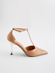 Camel Forever Comfort® T Bar Metallic Heel Shoes - Image 4 of 5