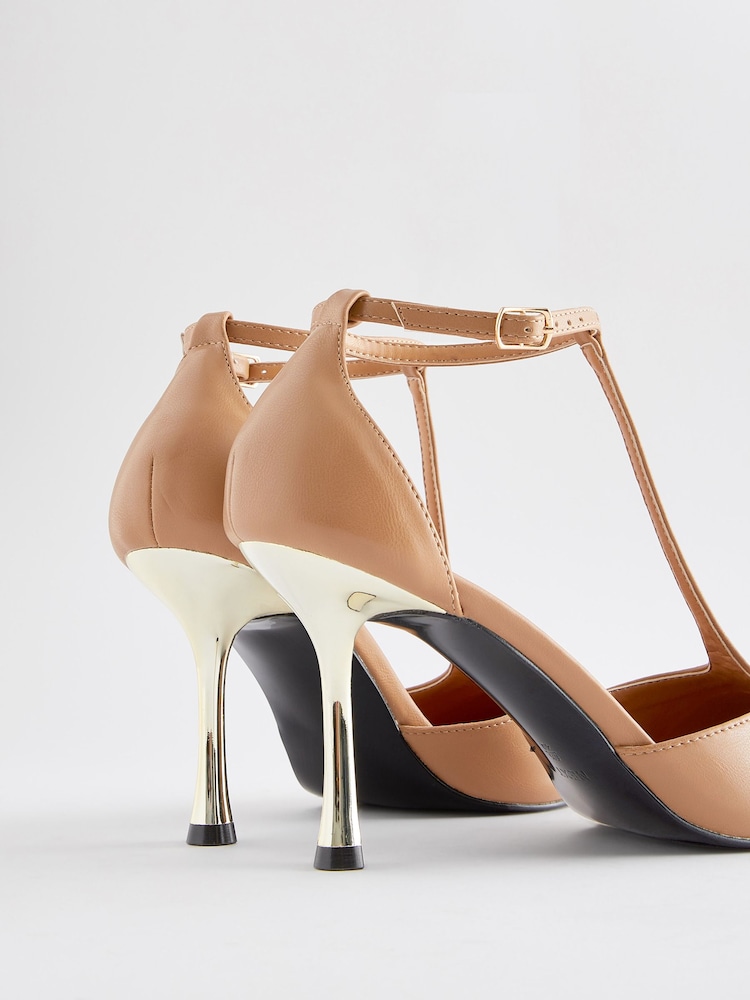 Camel Forever Comfort® T Bar Metallic Heel Shoes - Image 5 of 5