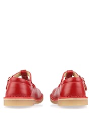 Красный - Start-Rite Lottie Leather Classic T-Bar Buckle Shoes - Image 3 of 5