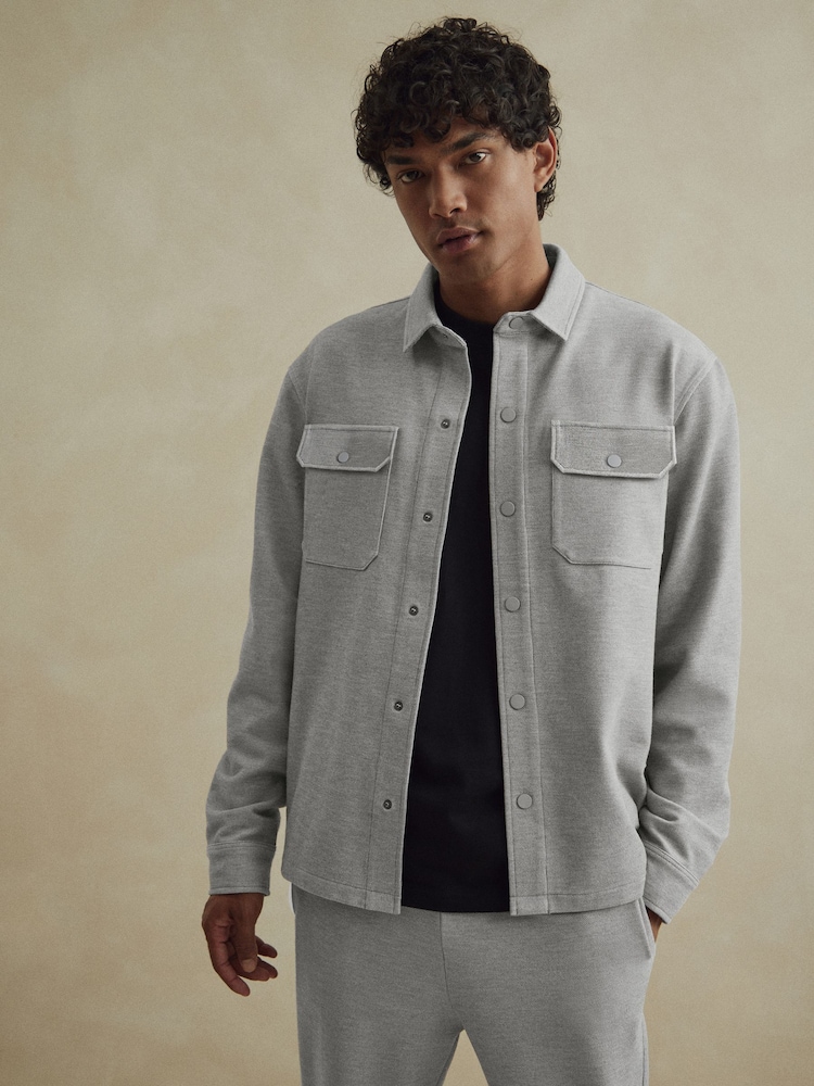 Grey Popper Shacket - Image 1 of 7