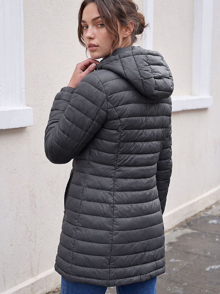Roman Grey Petite Puffer Coat - Image 2 of 4 Roman Grey Petite Puffer Coat - Image 2 of 4