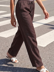Roman Brown Petite Pull On Woven Trousers - Image 2 of 4