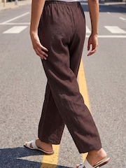 Roman Brown Petite Pull On Woven Trousers - Image 3 of 4