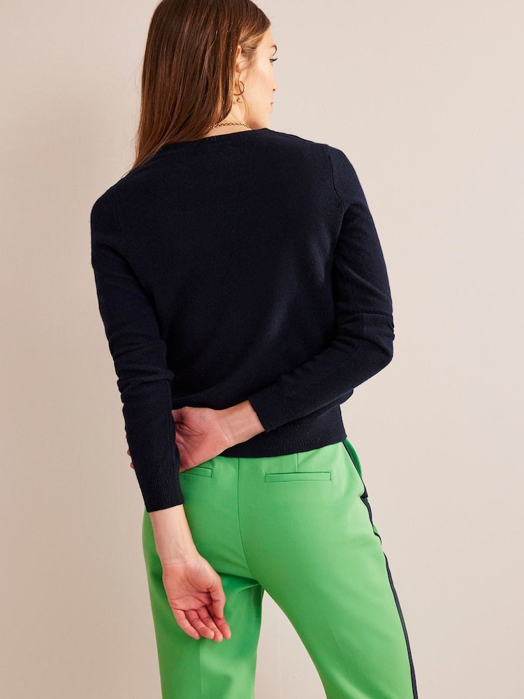Boden Blue Eva Cashmere Crew Neck Jumper - Image 2 of 6