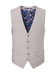 Бежевый - Skopes Костюм из твида Jude Tweed Tailored Fit Suit жилет - Image 4 of 5