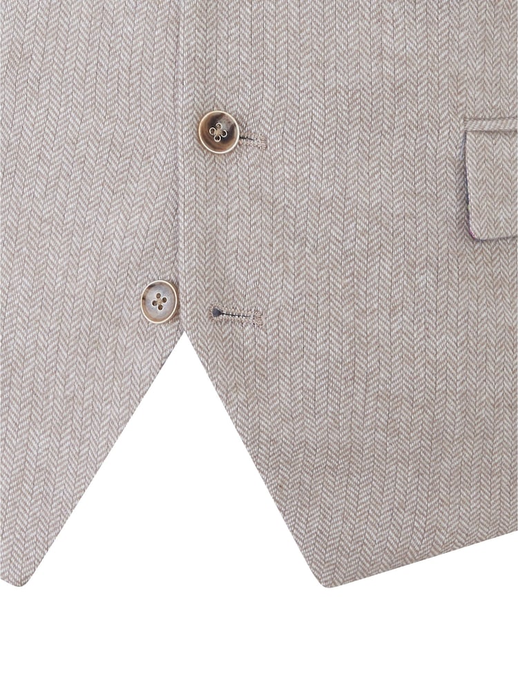 Бежевый - Skopes Костюм из твида Jude Tweed Tailored Fit Suit жилет - Image 5 of 5